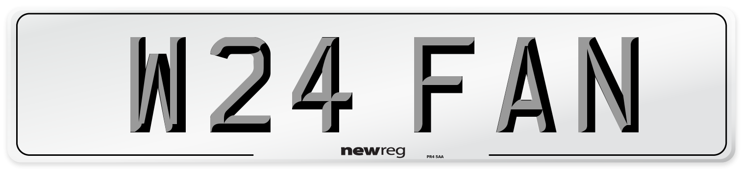 W24 FAN Number Plate from New Reg